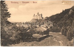 * T2/T3 Törcsvár, Törzburg, Bran; Drakula Kastély, Vár. Fr. Bröhm Felvétele / Castle - Képeslapfüzetből / From Postcard  - Ohne Zuordnung