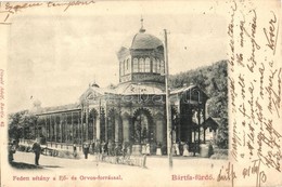 T4 1901 Bártfa-fürdő, Bardejovské Kúpele, Bardiov; Fedett Sétány, Fő és Orvos Forrás. Divald Adolf / Colonnade, Springs  - Ohne Zuordnung