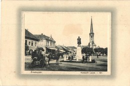 T2/T3 1911 Érsekújvár, Nové Zámky; Kossuth Lajos Tér és Szobor, Templom, Lovaskocsi, Nemzeti Szálloda, Steiner Miksa üzl - Sin Clasificación