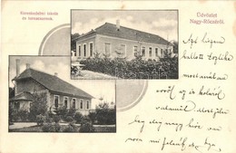 T2/T3 1907 Nagyrőce, Gross-Rauschenbach, Velká Revúca; Kereskedelmi Iskola és Tornacsarnok. Lévai Izsó Kiadása / School  - Non Classificati