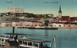 ** T1/T2 Pozsony, Pressburg, Bratislava; Dunasor, Vár, Gőzhajó / Danube, Castle, Steamship - Sin Clasificación