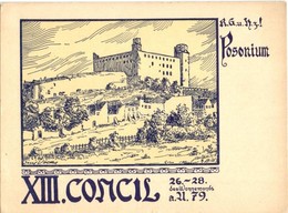 ** T2/T3 1938 Pozsony, Pressburg, Bratislava; XIII. Allschlaraffischen Concil Des Wonnemonds A. U. 79. R. G. U. H. Z.! / - Non Classificati