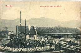 T3 Ruttka, Vrútky; Löwy Adolf Féle Fűrésztelep, Fatelep. W. L. Bp. 2435. Kiadja Hoffmann Gyula / Sawmill (r) - Sin Clasificación