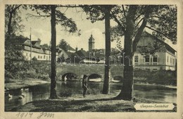 ** T2/T3 Szepesszombat, Georgenberg, Spisská Sobota; Templom, Híd. Kiadja Feitzinger Ede No. 217. / Church, Bridge (EK) - Sin Clasificación