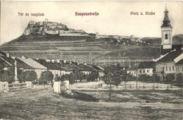 T2/T3 Szepesváralja, Kirchdrauf, Spisské Podhradie; Platz Und Kirche, Zipser Schloss / Spissky Hrad / Tér és Templom, Sz - Non Classificati