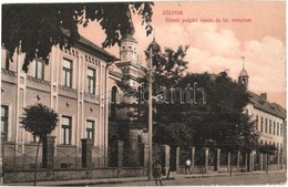 ** T2 Zólyom, Zvolen; Állami Polgári Iskola, Izraelita Templom, Zsinagóga. Kiadja Özv. Löwy Samuné / School, Synagogue - Sin Clasificación