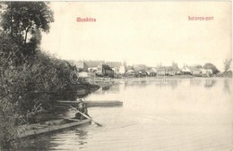 * T2/T3 1910 Munkács, Mukacheve, Mukacevo; Latorca-part, Csónak / Latorica Riverside, Boat  (ázott Sarkak / Wet Corners) - Non Classificati