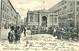 T2 1901 Fiume, Rijeka; Pescheria E Mercati / Fish Market And Market Hall - Non Classés