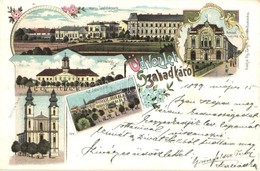 T3 1899 Szabadka, Subotica; Mária Terézia Park, Nemzeti Kaszinó, Városháza, Terézia Templom, Szent István Tér. Kiadja Vi - Sin Clasificación