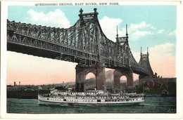 * T2/T3 New York, Queensboro Bridge On East River, USS Richard Peck - Ohne Zuordnung