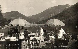 T2 1933 Lunzer See, Hans Grubmayr's Gastwirtschaft / Restaurant Terrace. Julius Mark Photo - Sin Clasificación