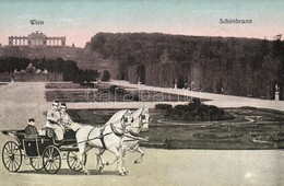 ** T2/T3 Vienna, Wien XIII. Schönbrunn / Castle, Franz Joseph In Horse Chariot (worn Corners) - Non Classificati