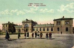 T2/T3 Sofiya, Sofia; La Gare Centrale / Railway Station + 1916 M. Kir. Orsovai Népfelkelő Gyalogezred 2/VII Zlj. Parancs - Non Classés