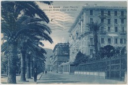 T2/T3 La Spezia, Viale Mazzini, Albergo Reale Croce Di Malta / Street, Hotel (EK) - Non Classificati