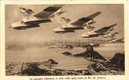 T2/T3 La Squadra Atlantica In Volo Sulla Gran Baia Di Rio De Janeiro. Crociera Del Decennale / Italian Air Armada, Twent - Non Classificati