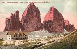** T2/T3 Tirol, Tiroler-Dolomiten, Drei Zinnen Und Dreizinnenhütte / Tirol Dolomites, Mountains, Rest House ( Kopott Sar - Ohne Zuordnung