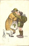 T2/T3 Cserkész Az édesanyjával. Kiadja A Magyar Cserkészszövetség Nagytábortanácsa, 1926. / Scout With His Mother S: Már - Ohne Zuordnung