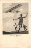 * T3 Szárnyra Ifjúság! Cserkészek Vitorlázó Repülőgéppel / Hungarian Scout Boys With Glider (kis Szakadás / Small Tear) - Sin Clasificación