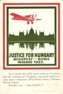 T2/T3 1932 Giustizia Per L'Ungheria! / Justice For Hungary útja Budapestről Rómába. (1932. Május 21-én Endresz György Pi - Ohne Zuordnung