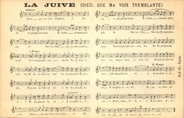 ** T2 La Juive (Dieu, Que Ma Voix Tremblante) / Opera Sheet Music, Judaica - Ohne Zuordnung