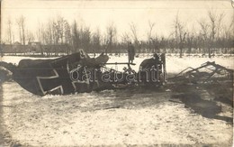 * T2/T3 1917 Lelőtt Német Repülőgép / WWI K.u.k. Military, Shot Down German  Aircraft, Ruins. Photo (EK) - Sin Clasificación