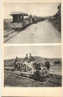 ** T2 Generatorzug Und Motorisierte Feldbahn In Albanien. Karte Nr. 6 . Des Kriegsalbums Des E.R. Vom Kriegspressequarti - Ohne Zuordnung