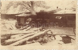 * T2/T3 1917 Jassionov (Galícia), Század Konyha üzemben, Télen / WWI K.u.K. Military Field Kitchen In Service, Winter. P - Non Classificati