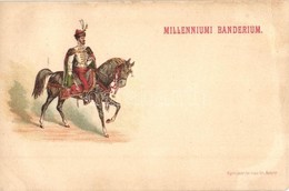 ** T3 Milleniumi Banderium. Rigler József Ede Rt. Kiadása / Hungarian Cavalryman, Uniform. Litho (fa) - Non Classés