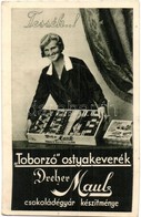 T2/T3 Toborzó Ostyakeverék. Dreher Mauls Csokoládégyár Reklámlapja / Hungarian Chocolate Wafer Advertisement (EK) - Non Classés