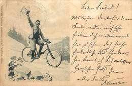 T2/T3 1900 Man On Bicycle. Oscar Hoegler 'Hotel Deutscher Kaiser' (EK) - Ohne Zuordnung