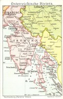** T1 Österreichische Riviera. Istrien, Triest, Fiume, Pola / Map Of The Austrian Riviera. Trieste, Rijeka, Pula, Istria - Non Classés