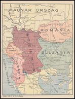 ** T2/T3 Magyarország, Románia, Szerbia, Bulgária, Montenegro, Albánia. Kiadja Löbl D. és Fia. Kihajtható Lap / Map Of H - Non Classificati