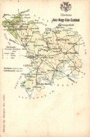 * T2/T3 Jász-Nagykun-Szolnok Vármegye Térképe; Kiadja Károlyi Gy. / Map Of Jász-Nagykun-Szolnok County (EK) - Non Classés