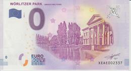 Billet Touristique 0 Euro Souvenir Allemagne Worlitzer Park 2018-1 N°XEAE002337 - Pruebas Privadas