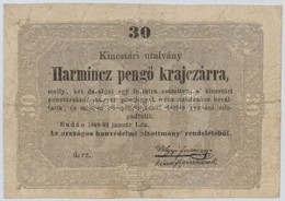 1849. 30kr 'Kossuth Bankó' T:III
Adamo G103 - Ohne Zuordnung