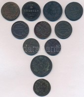 1760-1812. 11db-os Vegyes Rézkrajcár Tétel, Közte 1851B 2kr Cu T:2-,3 - Sin Clasificación