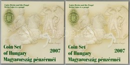 2007. 1Ft-100Ft (8xklf) 'Berán Lajos és A Pengő' Forgalmi Sor, Benne 'Berán Lajos és A Pengő' Ag Emlékérem (10g/0.999/27 - Sin Clasificación