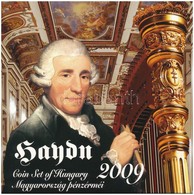 2009. 5Ft-200Ft 'Haydn' (7xklf) Forgalmi érme Sor, Benne 'Joseph Haydn' Ag Emlékérem (12g/0.999/29mm) T:PP Adamo FO43.4 - Ohne Zuordnung