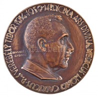 Edvi Illés György (1911-) 1939. 'Prof. Verebély Tibor 1914-1939 Medicina Ars Divina, Medicus Homo Caducus' Br Plakett (7 - Non Classificati