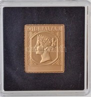 DN 'Világ Bélyegcsodái - Gibraltár Sin Valor (érték Nélküli) 1889' Aranyozott Cu Bélyegérem Tanúsítvánnyal (21,4x24,8mm) - Non Classés