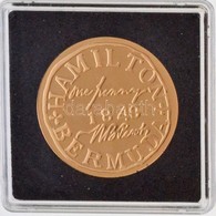 DN 'Világ Bélyegcsodái - Bermuda 1 Penny 1849' Aranyozott Cu Bélyegérem Tanúsítvánnyal (32mm) T:PP - Ohne Zuordnung