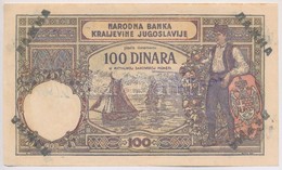Jugoszlávia 1929. 100D Korabeli Hamis Bankjegy, Lefoglalásról Szóló Bélyegzéssel T:I-
Yugoslavia 1929. 100 Dinara Contem - Ohne Zuordnung