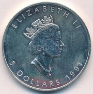 Kanada 1991. 5D Ag 'II. Erzsébet' (31,1g/0.999) T:1 
Canada 1991. 5 Dollars Ag 'Elisabeth II' (31,1g/0.999) C:UNC 
Kraus - Non Classificati