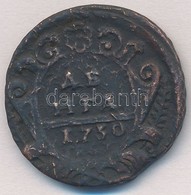 Orosz Birodalom 1730. Denga (1/2k) Cu T:2- Patina
Russian Empire 1730. Denga (1/2 Kopek) Cu C:VF Patina
Krause KM#188 - Sin Clasificación