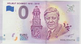 Billet Touristique 0 Euro Souvenir Allemagne Helmut Schmidt 2018-1 N°XEAL006256 - Pruebas Privadas