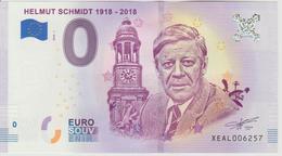 Billet Touristique 0 Euro Souvenir Allemagne Helmut Schmidt 2018-1 N°XEAL006257 - Pruebas Privadas