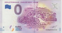 Billet Touristique 0 Euro Souvenir Allemagne Kehlsteinhaus Eagles Nest 2018-1 N°XEBW000253 - Essais Privés / Non-officiels