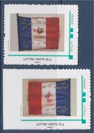 = Drapeau Tricolore Français Honneur Aux Conscrits Classe 1970 Ville De Mios Honneur Et Patrie 28.11.2015 LV Coq Semeuse - Sellos Personalizados (MonTimbraMoi)