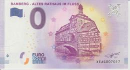 Billet Touristique 0 Euro Souvenir Allemagne Bamberg Altes Rathaus Im Fluss 2018-1 N°XEAG007017 - Essais Privés / Non-officiels