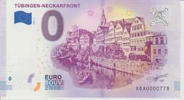 Billet Touristique 0 Euro Souvenir Allemagne Tubingen Neckarfront 2018-1 N°XEAU000778 - Pruebas Privadas